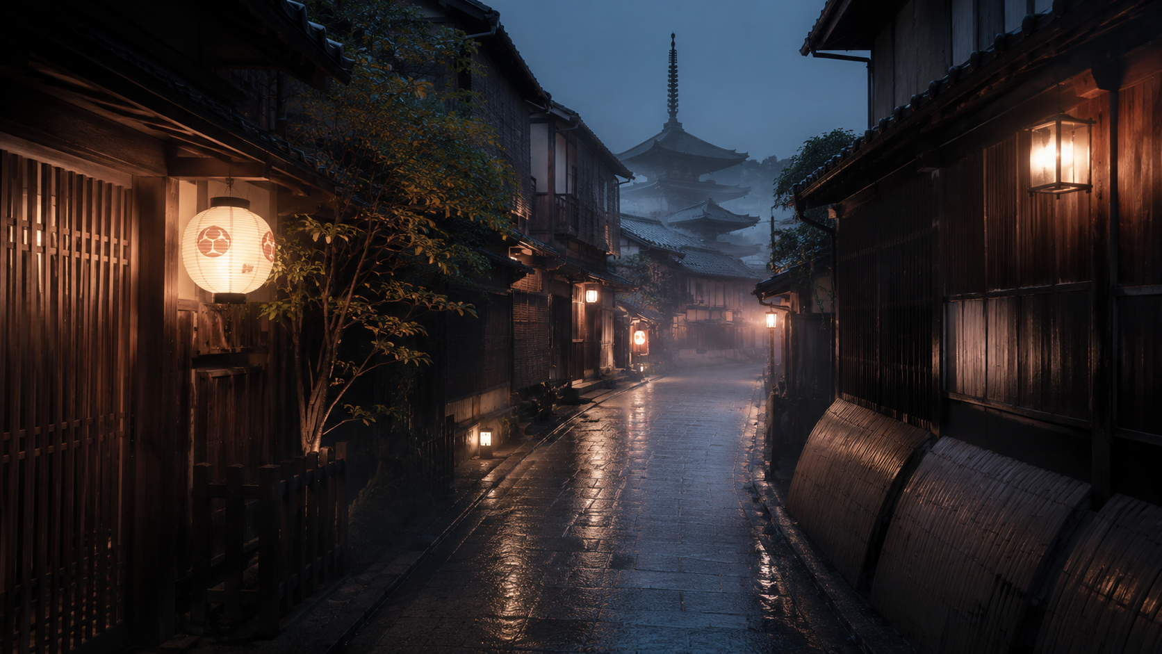 Lanterns After Rain